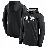 Men's Las Vegas Raiders Black Sideline Stack Performance Pullover Hoodie,baseball caps,new era cap wholesale,wholesale hats